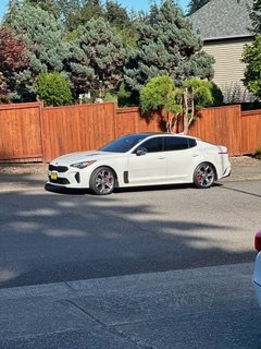 White sedan exterior profile